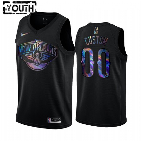 New Orleans Pelicans Custom Iridescent HWC Collection Lasten Pelipaidat Swingman